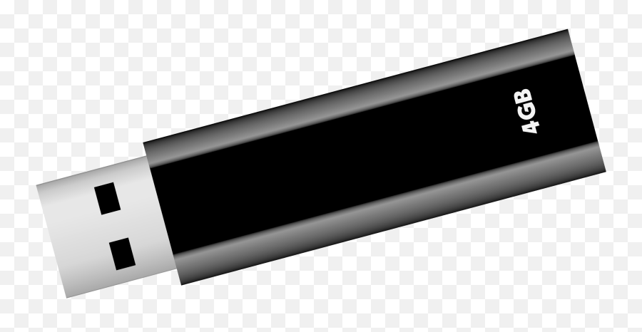 Black Usb Flash Drive Png Image Thumb Clip Art - Pen Drive Vector,Flash Png