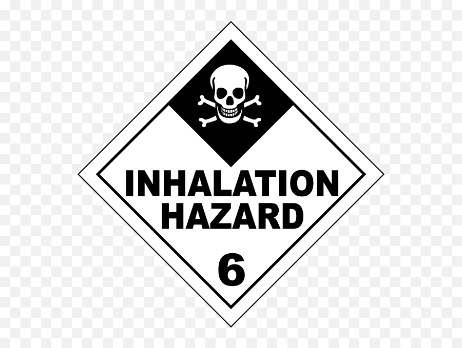 Inhalation Hazard Class 6 Placard K5652 - Class 2 Inhalation Hazard Png,Hazard Logo