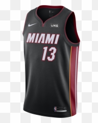 Miami Heat Black Jersey 2018 - Nba Authentic Nike Icon Jerseys png