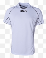 Blk White Icon Rugby Jersey - Short Sleeve png