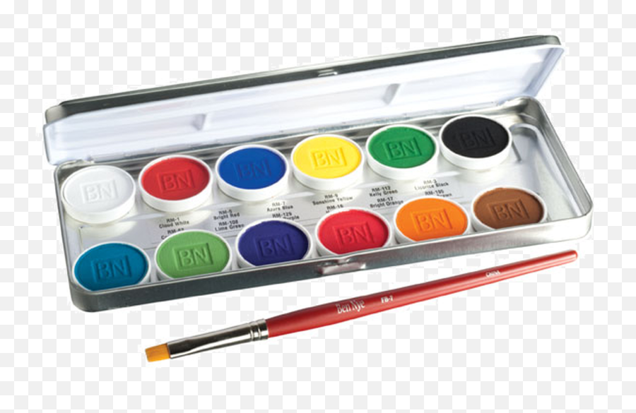 Ben Nye Magicake Aqua Paint Palette 12 Colors 169 Oz - Paint Palette Png,Paint Palette Png