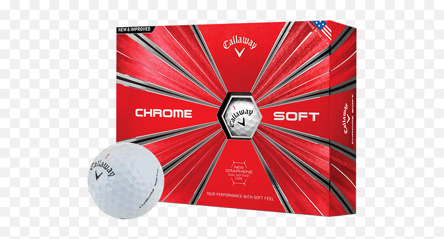 New Callaway Chrome Soft Golf Balls - Callaway Golf Balls Chrome Soft Png,Golfball On Tee Icon Free