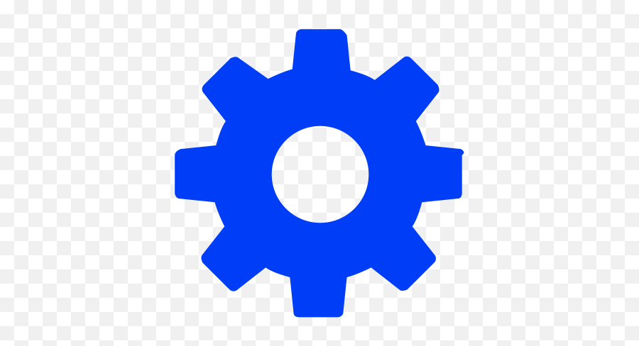 Services Settings And Gear Icon Png Symbol Blue - Clipart Transparent Gear,Png, Settings Icon