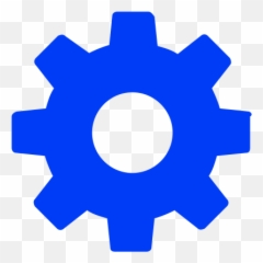 Services Settings And Gear Icon Png Symbol Blue - Clipart Transparent Gear