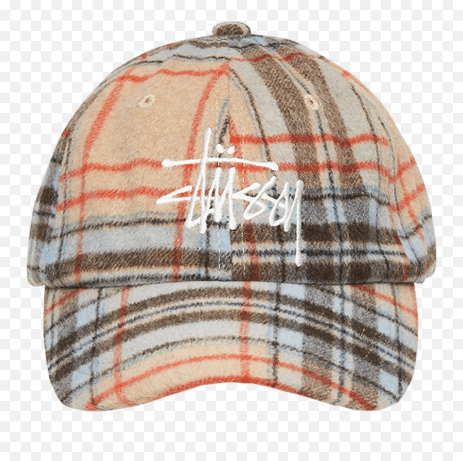 Stussy Big Logo Plaid Low Pro Cap - Plaid Png,Camel Logo