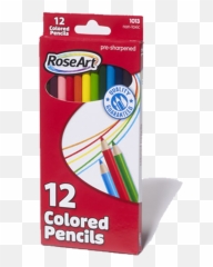Mega Brands Roseart 12 Colour Pencils - Rose Art Colored Pencils Png,Colored Pencils Png