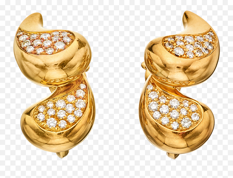Pair Of Diamond U0027sugar Stacku0027 Earrings Earring Sothebyu0027s - Solid Png,Gucci Icon Earrings