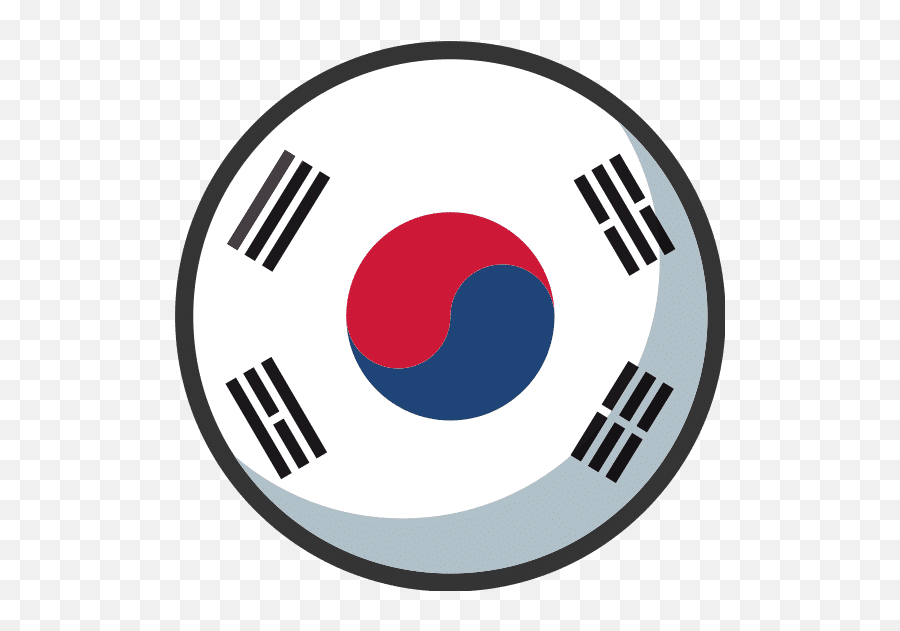 Flag South Korea - Canva Png,Korea Flag Icon