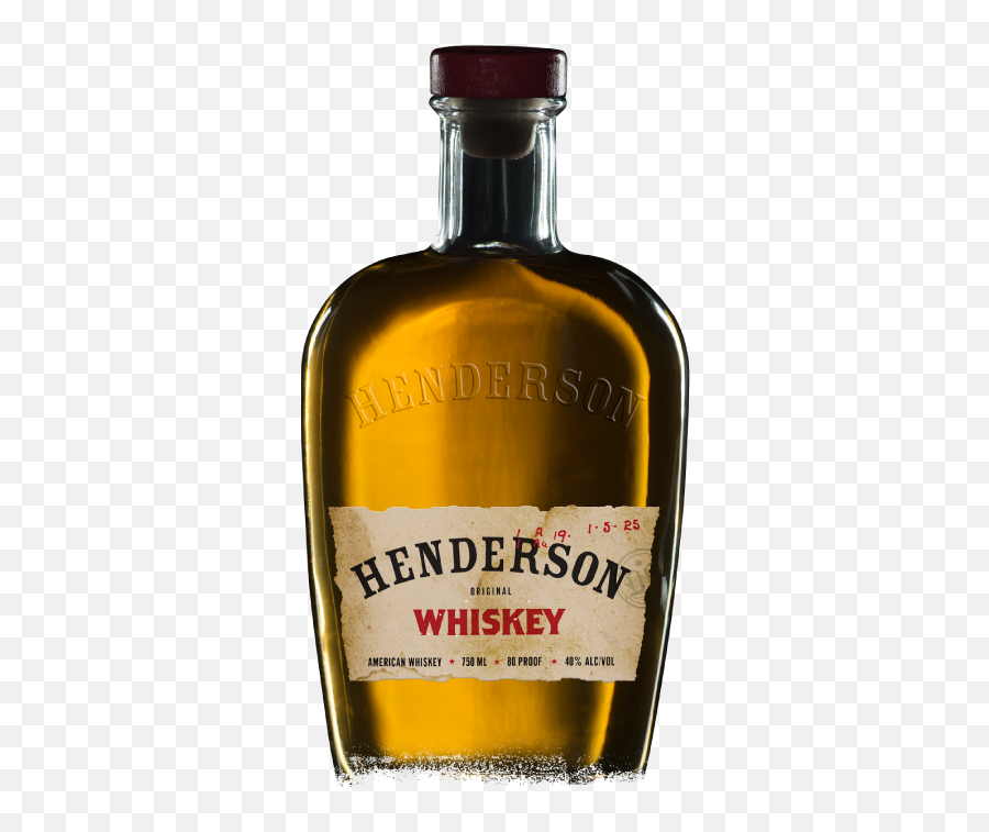 Download Bottle - Henderson Small Batch American Whiskey Png Glass Bottle,Whiskey Png