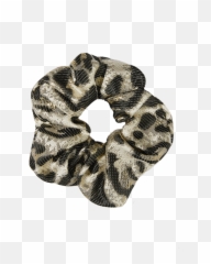 Leopard Metallic Scrunchie - Scarf Png,Scrunchie Png