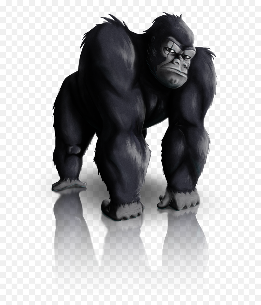 Gorilla Png Transparent Clipart Image - Gorilla Silhouette Beating Chest,Gorilla Cartoon Png