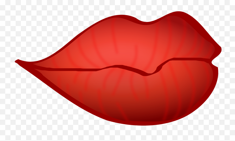 Big Red Lips Png Image With No - Cartoon Lips Clear Background,Lips Clipart Png