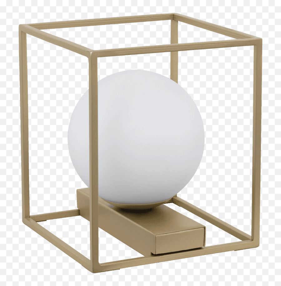 Eglo Vallaspra Champagne Gold Globe Table Lamp - Square Metal Candle Holder Png,Gold Globe Png