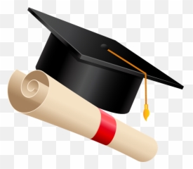 Gold Graduation Cap Transparent Png - Graduation Cap And Scroll,Grad Hat Png