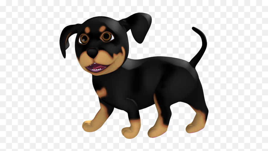 Happy Cartoon Walking Rottweiler Doggy - Russkiy Toy Png,Rottweiler Png
