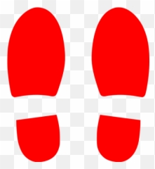 Red Shoes Footprints Icon - Print Clipart png