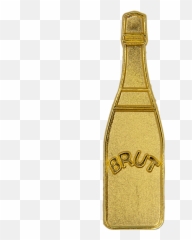 Champagne Bottle Gold Matt - Glass Bottle Png,Champagne Bottles Png