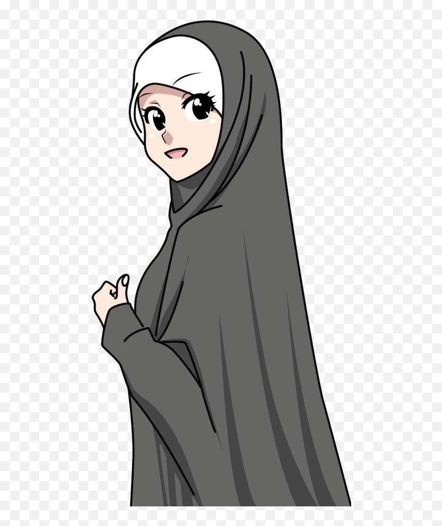 Download Hd Cartoon Girls Islam Muslim - Islamic Hijab Flower Art Png,Muslim Png