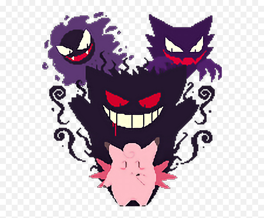 Gengar Png - Pokémon Pixel Kawaii Gengar Haunter Gastly Pokemon Pixel Art,Gengar Png