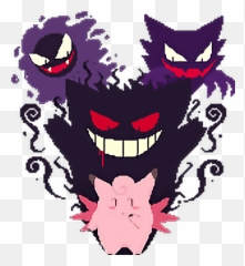 Gengar Png - Pokémon Pixel Kawaii Gengar Haunter Gastly Pokemon Pixel Art,Gengar Png