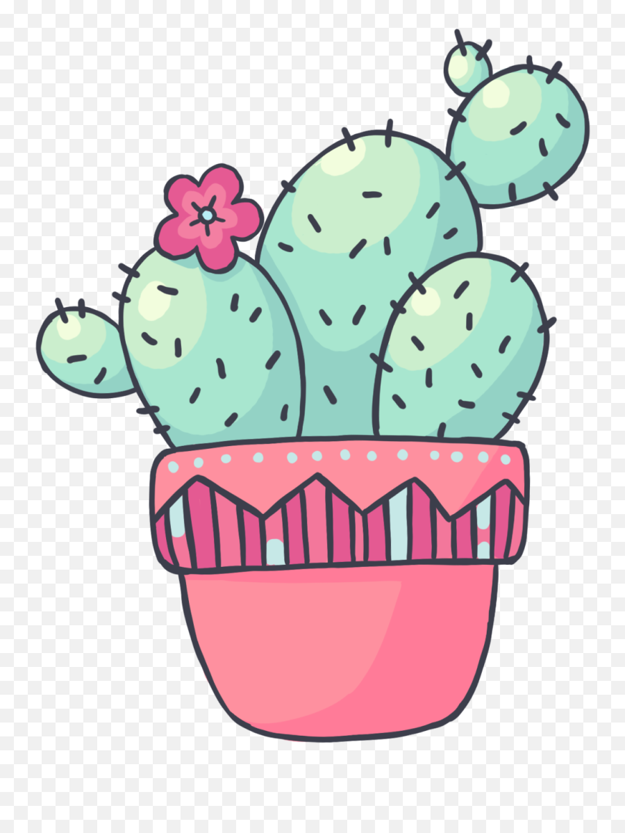 Transparent Background Clipart - Easy Cute Cactus Drawing Png,Cactus Transparent Background