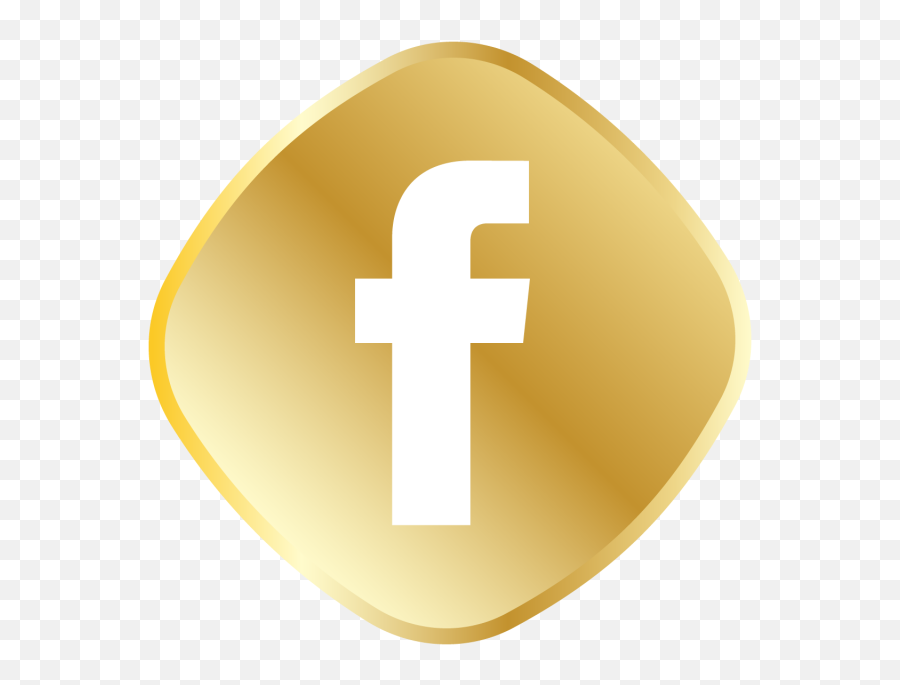 Golden Facebook Icon Royal - Facebook Logo Gold Png,Find Us On Facebook Logo