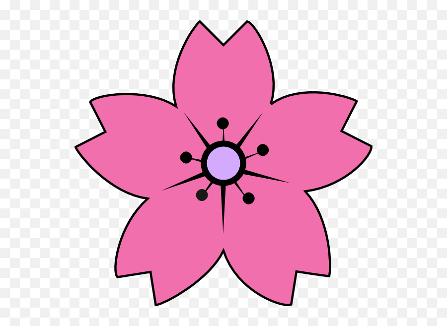 Sakura Flower Drawing Free Image - Vektor Bunga Sakura Png,Sakura Petal Png