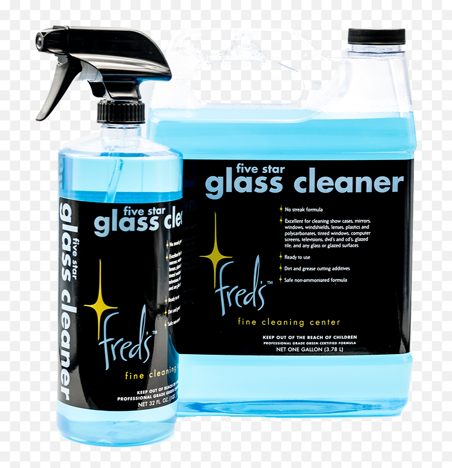 Freds Five Star Glass Cleaner - Household Cleaning Supply Png,Windex Png
