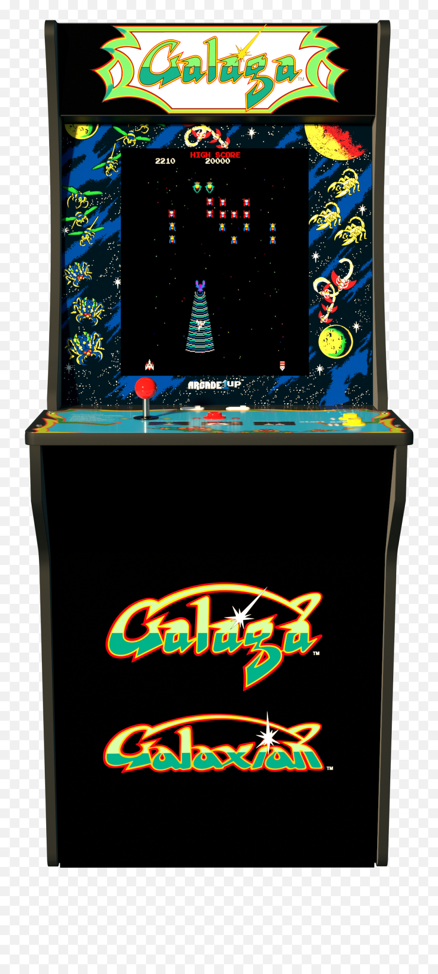 Galaga Arcade Machine Arcade1up 4ft - Galaga Arcade 1up Png,Galaga Ship Png