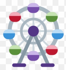 Ferris Wheel Emoji Meaning With Pictures From A To Z - Emoticon Ruota Panoramica png