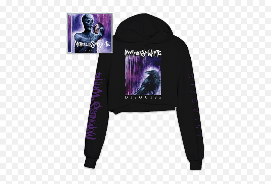 Raven Crop Hoodie - Motionless In White Crop Sweater Png,Motionless In White Logo