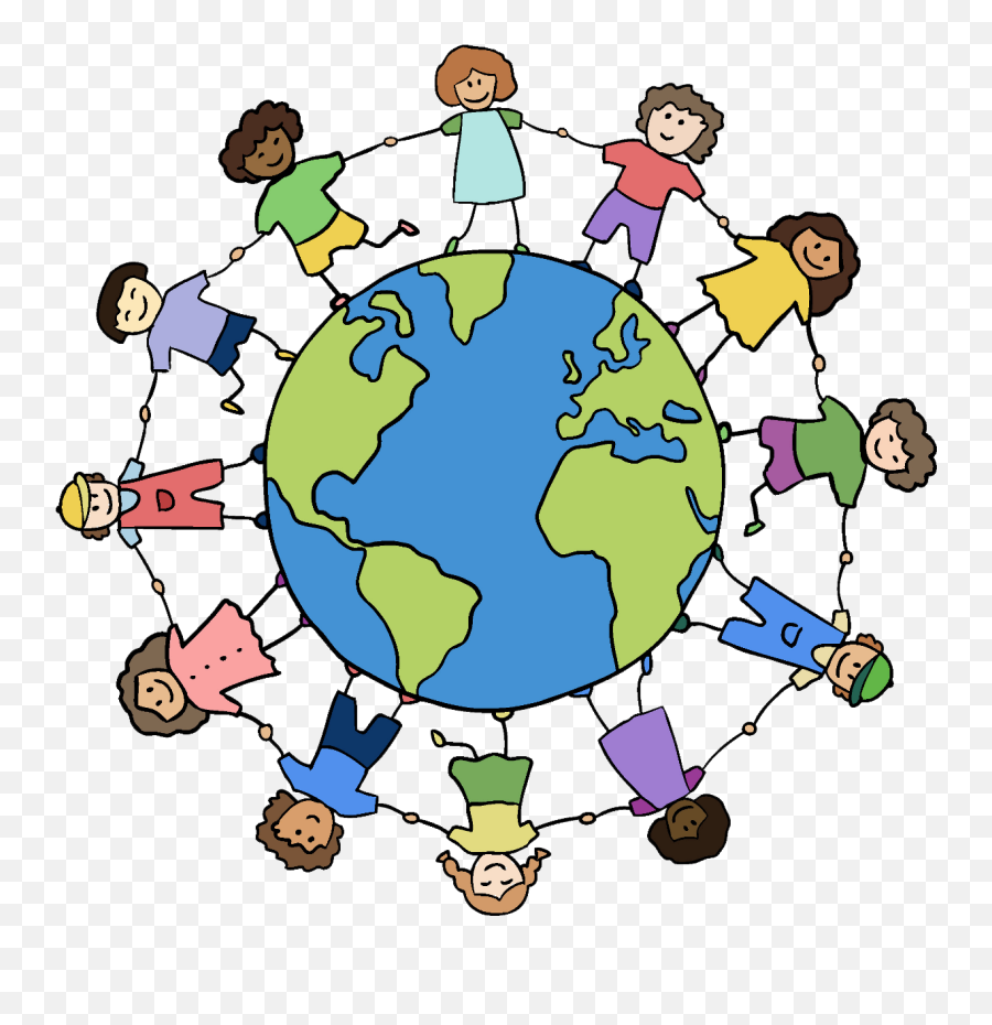 Clipart World Holding Hand Around - People Holding Hands Around The World Png,Around The World Png