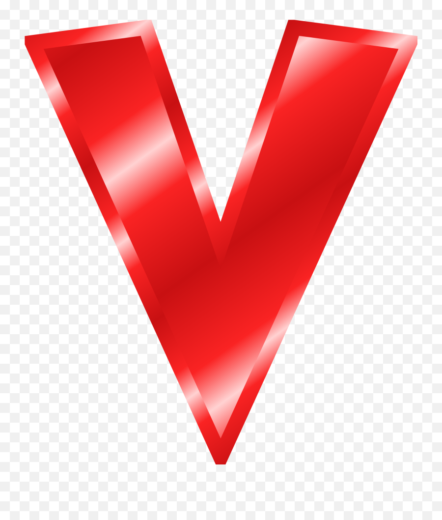 L Clipart Red Letter Picture 1494402 - Big Red Letter V Png,Red Effect Png