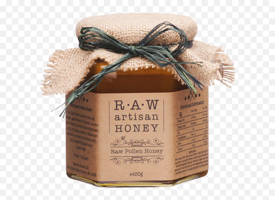 Download Hd Raw Honey With Bee Pollen 100 Natural Pure - Gift Wrapping Png,Pollen Png