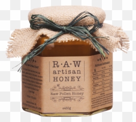 Download Hd Raw Honey With Bee Pollen 100 Natural Pure - Gift Wrapping Png,Pollen Png