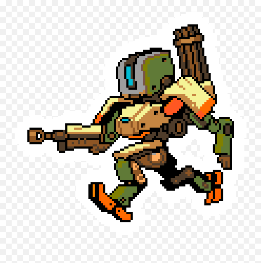 Editing Pixel Art Bastion Overwatch - Free Online Pixel Art Overwatch Bastion Pixel Art Png,Overwatch Icon Border