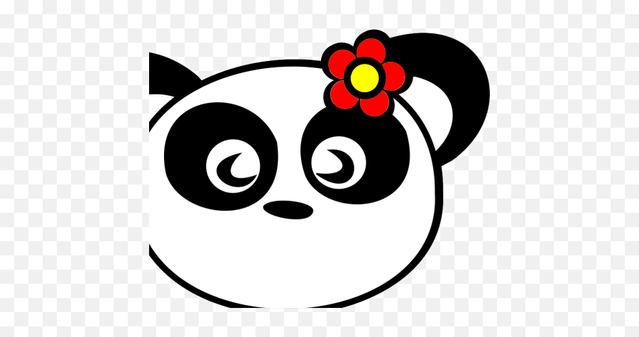 Flower Panda Png Svg Clip Art For Web - Download Clip Art,Cute Chibi Icon