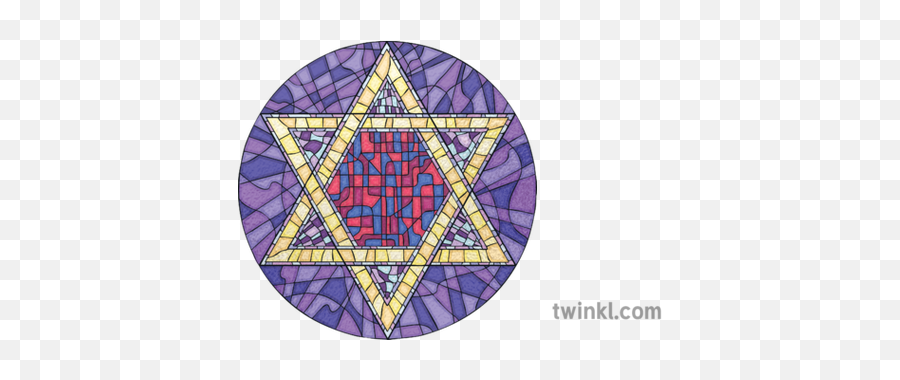 Star Of David Jewish Stained Glass Window Synagogue Symbol - Judaism Png,Star Of David Png