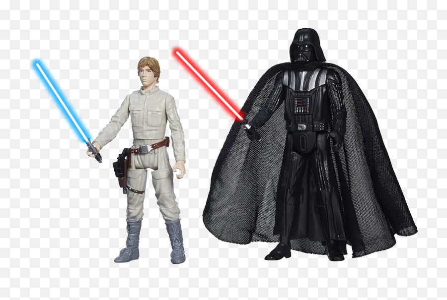 Figure Star Wars Isolated Darth - Darth Vader Y Luke Skywalker Png,Luke Skywalker Png