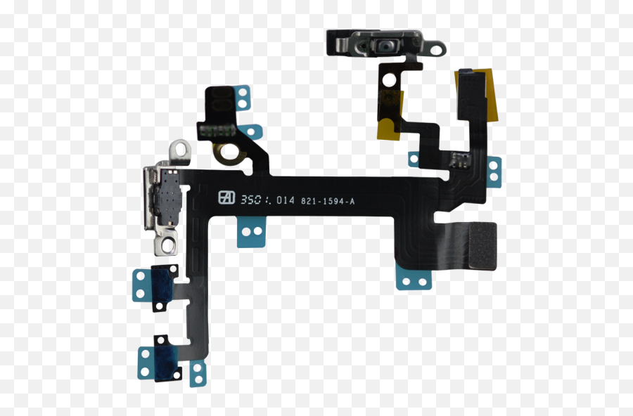Iphone 5s Power And Volume Flex Cable Assembly With Metal Plate - Iphone 5s Png,Metal Plate Png