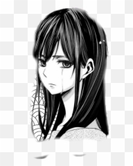 Download Sad Anime Manga Girl Png Image - Sad Crying Anime Girl,Sad Girl Png