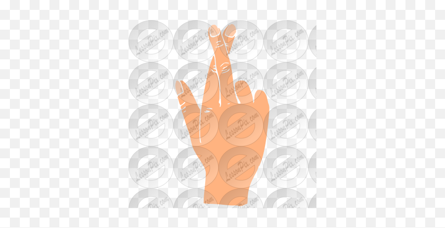 Fingers Crossed Stencil For Classroom Therapy Use - Great Hand Png,Fingers Crossed Png