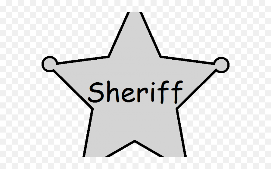 Original - Sheriff Badge Clipart Png Download Full Size Line Art,Sheriff Badge Png