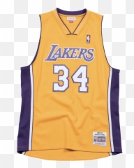 Mitchell U0026 Ness Shaquille Ou0027neal Swingman Jersey Los Angeles Lakers Ye - Lakers Shaq Jersey Png,Shaq Png