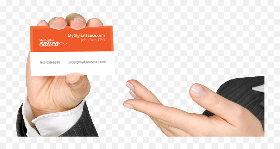 Bbq Business Card Hands W Suit - Mydigitalsauce Business People Card Png,Card Suit Png