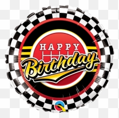 Birthday Checkered Pattern Balloon All - Happy Png Car