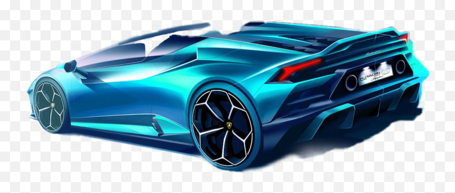 Carsart Hurcanlamborghini Sticker By Ezequiel Idoeta - Lamborghini Huracan Evo Rwd Spyder Png,Lamborghini Transparent Background