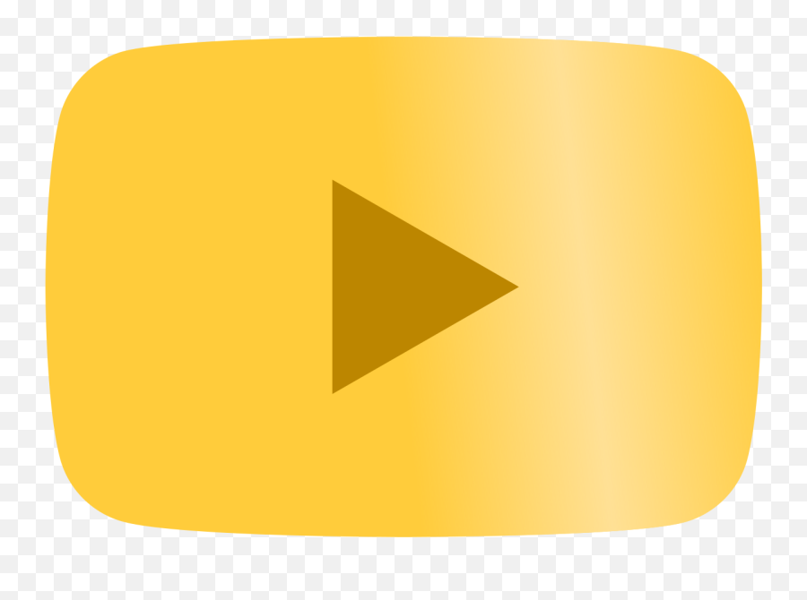 Youtube Gold Play Button 2 - Gold Play Button Png,Youtube Like Button Transparent