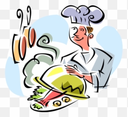 Chef With Fish Dinner - Cartoon Chef Cooking Png Cartoon Cooking Chef,Cooking Png
