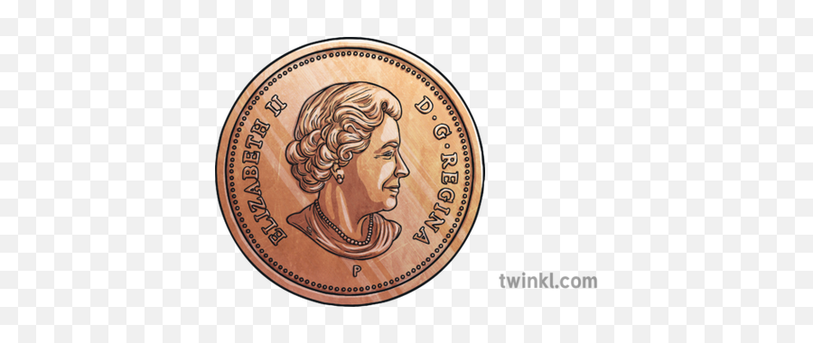 Canadian Penny 1 Cent Coin Back Money Currency Maths Ks2 - Solid Png,Cent Png